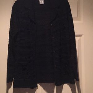 Exclusively Misook Black Blazer w/frontbuttons-XS